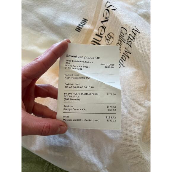 NEW SEVENTEEN [Artist-Made Collection by HOSHI] Plush Doll, NIB! Tamtam - Picture 12 of 12